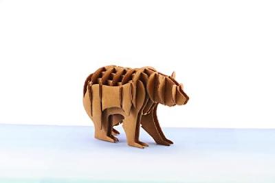 Maquette d'ours en carton 13 x 8,5 x 6 cm