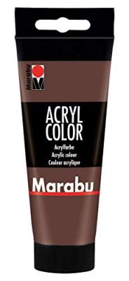 Peinture acrylique acrylcolor ( tube de 100 ml )-chocolat marabu 120150040