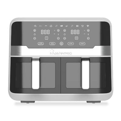 MasterPRO Rocket Duo Friteuse &agrave; air chaud 9 l 2400 W avec &eacute;cran, voyant lumineux noir, argent 