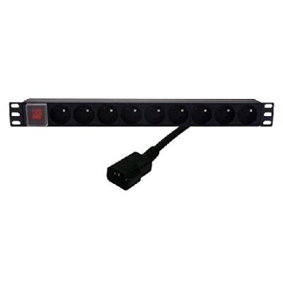 MCL R&eacute;glette &eacute;lectrique rackable - 9 prises avec terre 16 A c&acirc;ble C14