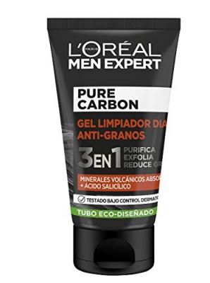 L'Or&eacute;al Men Expert Pure Charcoal Gel Nettoyant Anti-Grain 3 En 1 100ml