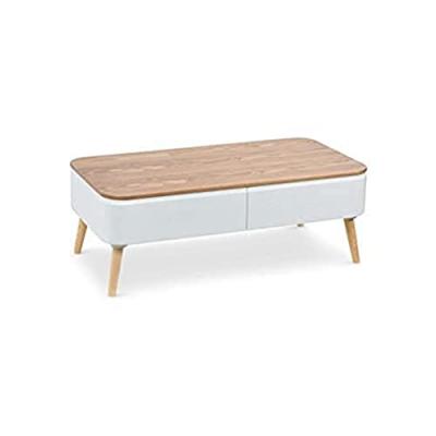 Table basse scandinave Bergen Blanc et Bois