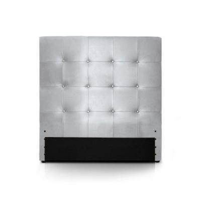 T&ecirc;te de Lit Capitonn&eacute;e Amor 90cm Argent 