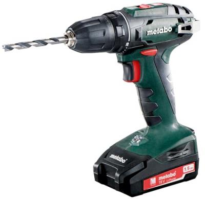 Perceuse visseuse 18 V METABO BS&nbsp;18&nbsp;2 x 1,5 Ah Li-Power SC 30 Cof