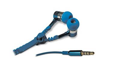 Ecouteur intra auriculaire style zip avec micro - bleu 471002
