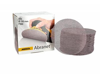 Disques abrasifs auto-agrippants Abranet &oslash; 150 mm mirka Grain: 360