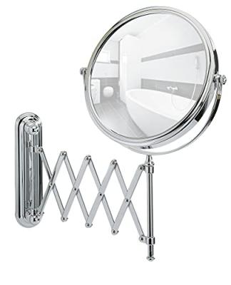 Miroir mural bras t&eacute;lescopique 500% chrom&eacute;