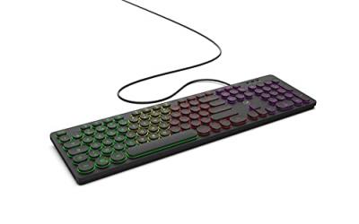 Clavier ML306858 Filaire AZERTY Touches R&eacute;tro Eclair&eacute;es RGB Noir