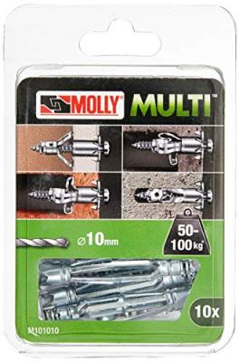 Cheville molly multi 5x60 avec vis agglo blister de 10