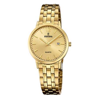 Montre Festina Classics F20514/3 Champagne, Bracelet En Acier, Femme