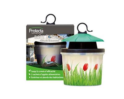 Bo&icirc;te &agrave; mouches PROTECTA - Avec 1 pi&egrave;ge + 3 sachets app&acirc;ts
