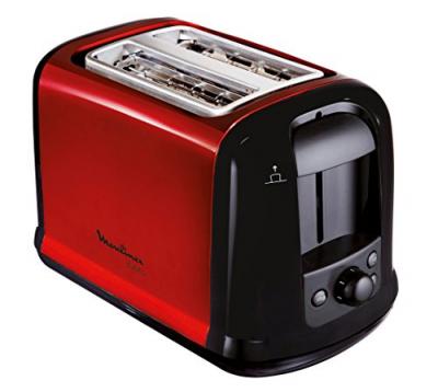 Moulinex - lt261d - grille-pains, 850 watts, noir / rouge 
