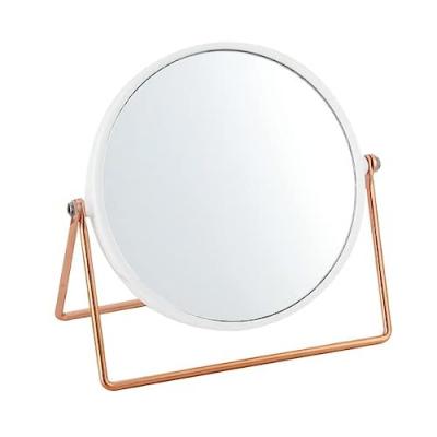 MSV Miroir grossissant sur pied PS PRETTY Effet Cuivr&eacute; & Blanc