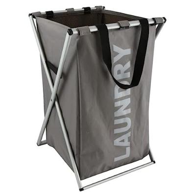 MSV Panier &agrave; linge LAUNDRY Taupe
