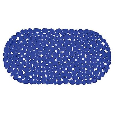 Tapis Fond de baignoire pvc galets 39x99cm Bleu Marine - Bleu - MSV