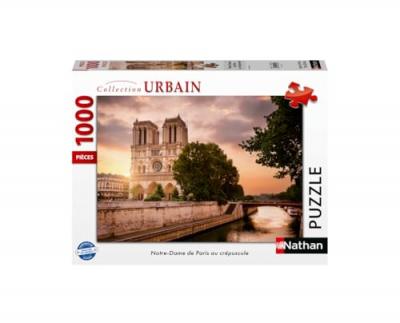 Puzzle 1000 pi&egrave;ces Nathan Notre-Dame de Paris au cr&eacute;puscule