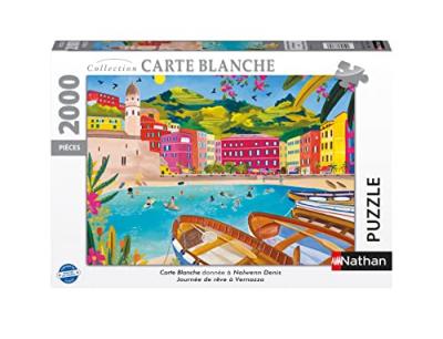 Puzzle Journ&eacute;e de r&ecirc;ve &agrave; Vernazza Nolwenn Denis Collection Carte Blanche 2000 pi&egrave;ces