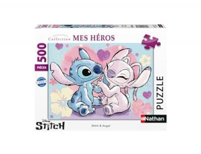 Puzzle 500 pi&egrave;ces Nathan Stitch & Angel Disney 