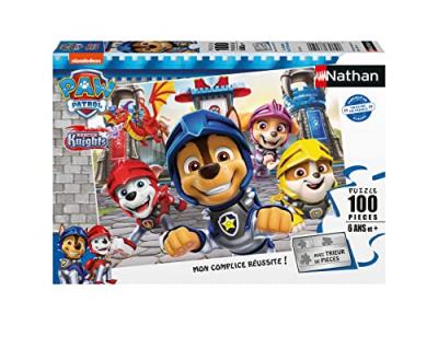 Puzzle 100 pi&egrave;ces Nathan Paw Patrol Pat&rsquo;Patrouille Les chevaliers