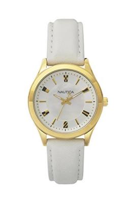 Nautica Femme Analogique Classique Quartz Montre avec Bracelet en Cuir NAPVNC001