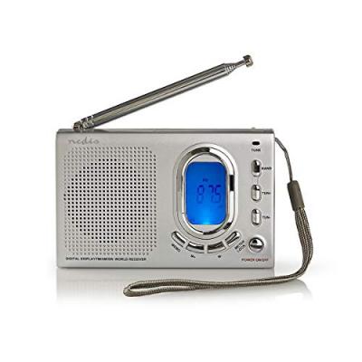 Nedis RDWR1000GY - Radio bande internationale - 1.5 Watt - gris