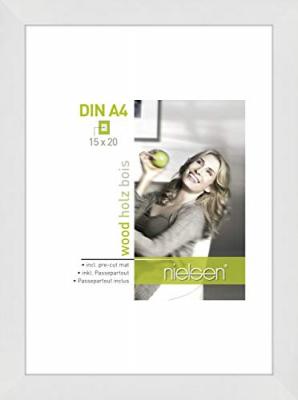 Cadre Nielsen Apollo bois blanc passe-partout - 21 x 29,7 cm (A4)