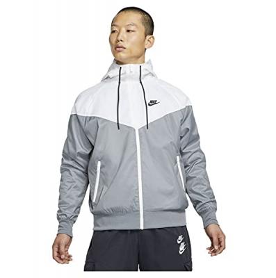 Nike NSW HE WR HD WVN JKT Homme,Gris (Smoke Grey/White/Smoke Grey/Bl), XL