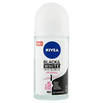 Nivea Black And White Invisible Desodorante Roll On 50 Ml