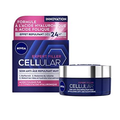 Cr&egrave;me Visage Nuit Anti-rides Repulpant Cellular Nivea - Le Pot De 50ml
