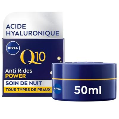 Nivea Q10 Anti-Rides Power Soin de Nuit Raffermissant 50 ml - Pot 50 ml