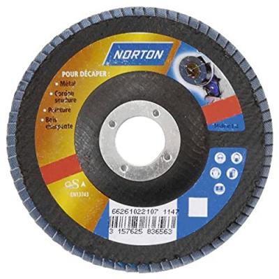 Norton Disque &agrave; lamelles fibre technique Norzon 125 x 22 mm Grain 40