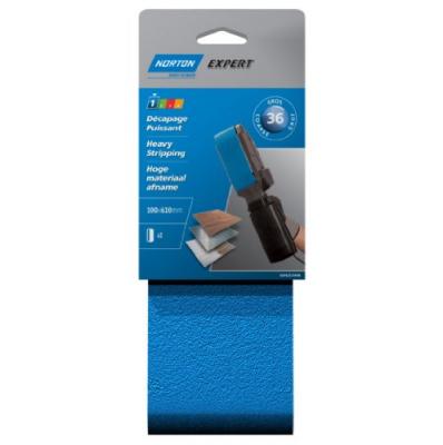 Bande abrasive - blue tech - lot de 2 - grain 36 - 100x610 mm