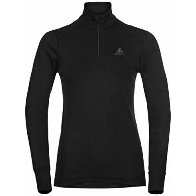 Maillot manches longues 1 2 zip femme odlo active warm eco noir