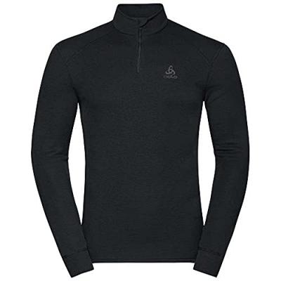 Sous V&ecirc;tements Thermiques Chaud Odlo Warm Noir 1/2 Zip Ml Tee Noir