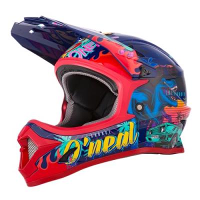 Casque v&eacute;lo int&eacute;gral enfant O'Neal Sonus Rex multicolore/rouge/bleu