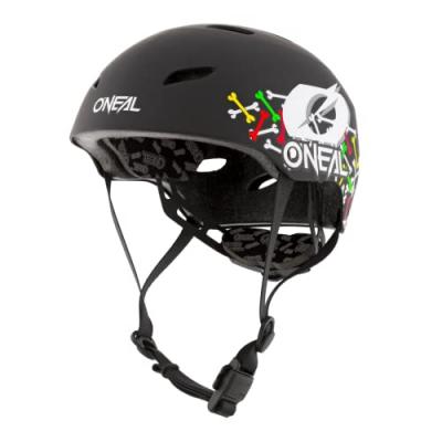 Casque v&eacute;lo enfant O'Neal Dirt Lid Skulls noir/multicolore- M