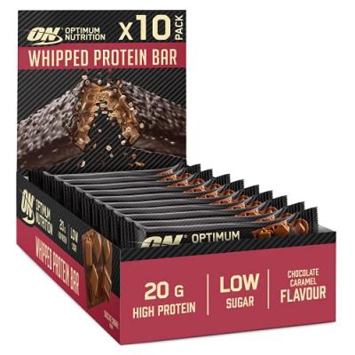 Whipped Barre prot 10x60g Chocolat Caramel Optimum Nutrition Proteine