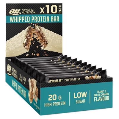 Bo&icirc;te Whipped Protein (10x60g)White Chocolate, Caramel Et Peanut Barres Prot&eacute;in&eacute;esOptimum Nutrition