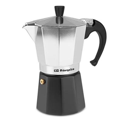 Orbegozo&nbsp;&ndash;&nbsp;Cafeti&egrave;re de Alumini 6 tasses, Noir/Argent&eacute;