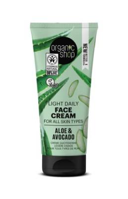 Organic Shop Cr&egrave;me Visage Lissante Avocat & Alo&egrave;s 50 ml