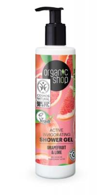 Organic Shop Gel Douche Actif Pamplemousse et Citron Vert 280 ml 280