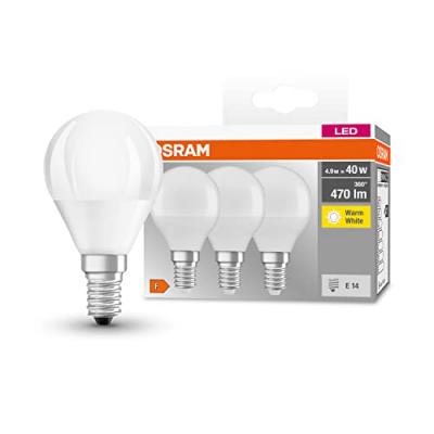 OSRAM goutte LED E14 P40 4,9&nbsp;W 2&nbsp;700&nbsp;K 470&nbsp;lm x3