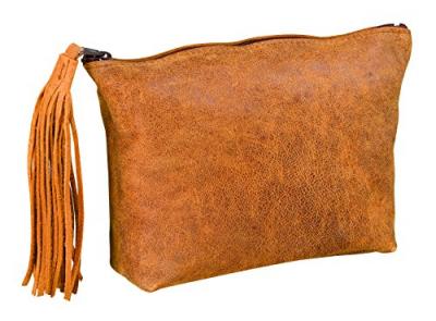 Trousse plate 17x14x1cm - cuir vintage