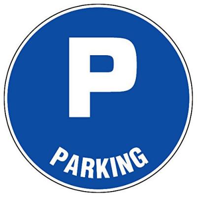 Panneaux d'obligations ronds 300mm ''Parking'' Novap 4061252 - Bleu