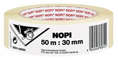 Papierabdeckband NOPI Rouleau de ruban de masquage 30 MM x 50 M beige