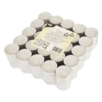 PAPSTAR Bougie Chauffe Plat Blanc Ve=100 Unit&eacute;s