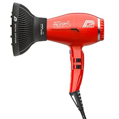 Coffret s&egrave;che-cheveux rouge mat ALYON & Diffuseur Parlux