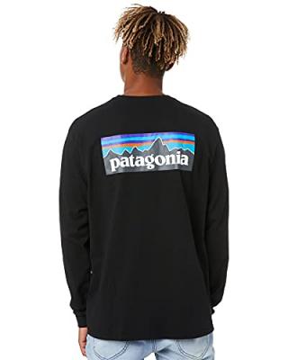 PATAGONIA M's L/s P-6 Logo Responsibili-tee - Noir - taille L 2024