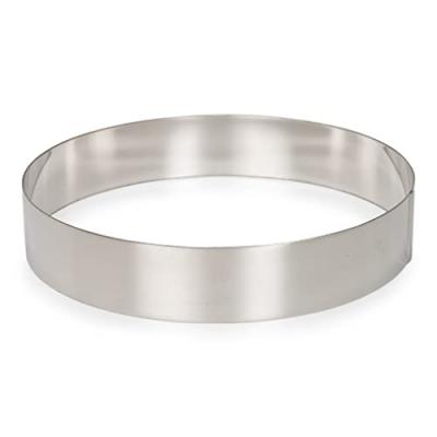 Cercle &agrave; Tarte rond inox diam&egrave;tre 20 cm H: 4,5 cm*
