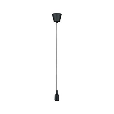 Suspension 1 lumi&egrave;re Ketil silicone noir IP44 Noir Paulmann